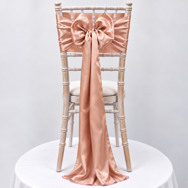 Light Rose Gold Satin Sash