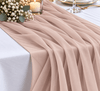New Nude Chiffon Table Runner --IMA Trading Ltd