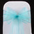 AQUA BLUE ORGANZA SASH 23cm - BUNDLE DEAL 100 SASHES