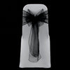 BLACK ORGANZA SASH 23cm