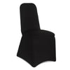 BLACK PREMIUM FLAT FRONT SPANDEX CHAIR COVER