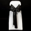 BLACK SATIN SASH
