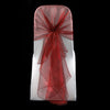BURGUNDY ORGANZA HOOD