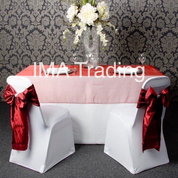 Burgundy Organza Overlay