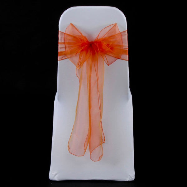 BURNT ORANGE ORGANZA SASH 23cm