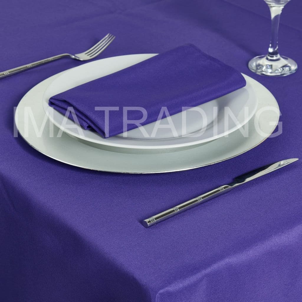 CADBURYS PURPLE ROUND TABLECLOTH 230cm / 90& round 4 table – IMA ...