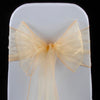 CHAMPAGNE GOLD ORGANZA SASH 23cm