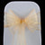 CHAMPAGNE GOLD ORGANZA SASH 23cm