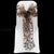 Chocolate flocked organza sashes*