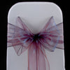 Crystal purple organza sashes bow 18cm