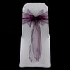 DARK PURPLE ORGANZA SASH 23cm