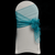 Green Teal Organza Chair Cover Sash 35cm