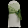 Heather Green Organza Chair Cover Sash 35cm