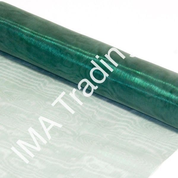 Hunter Green Organza Fabric Roll 29cm X 25m
