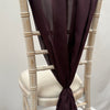 Rich Plum Purple Chiffon Vertical Drape New (pack Of 5)
