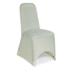 IVORY SPANDEX CHAIR COVER UNIVERSAL ARCH FRONT