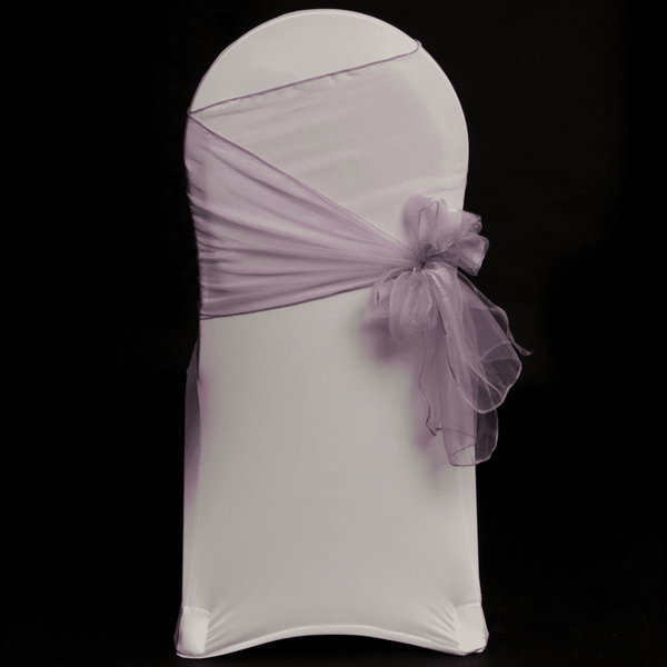 Lavender Organza Chair Cover Sash 35cm