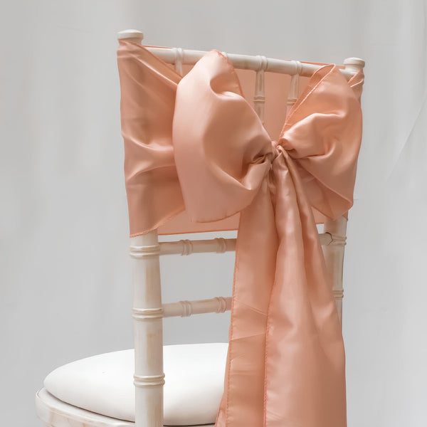 Light Rose Gold Taffeta Sashes
