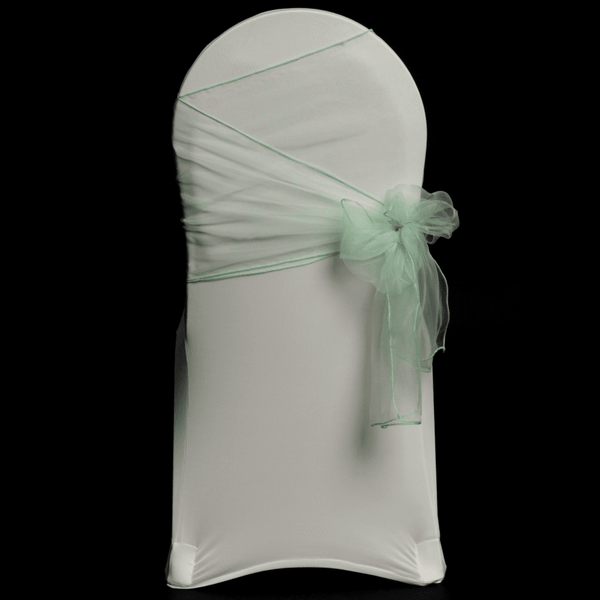 Mint Organza Chair Cover Sash 35cm
