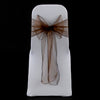 MOCHA BROWN ORGANZA SASH 23cm - BUNDLE DEAL 100 SASHES