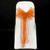 Orange flocked organza sashes'