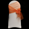 Orange Organza Chair Cover Sash 35cm