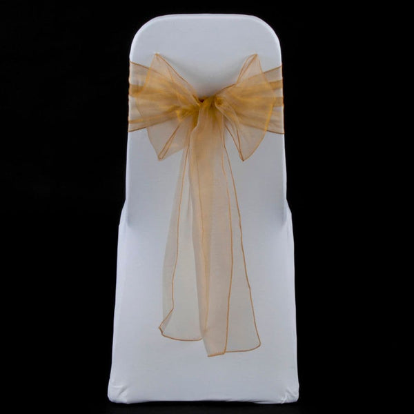PALE MOCHA ORGANZA SASH 23cm - BUNDLE DEAL 100 SASHES