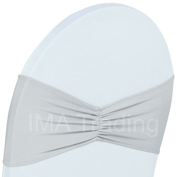 Pale Silver Ruffled Spandex Lycra Band