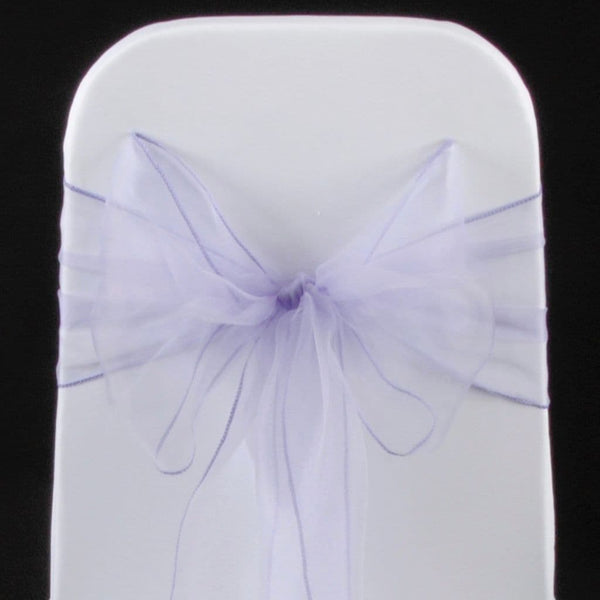 PERIWINKLE ORGANZA SASH 23cm - BUNDLE DEAL 100 SASHES