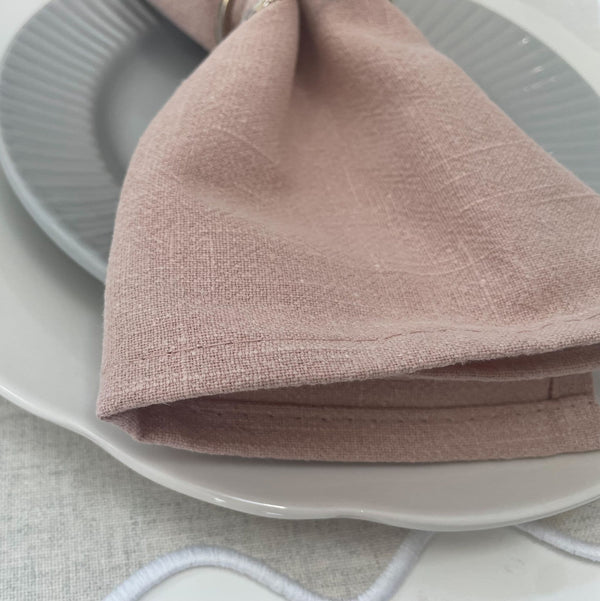 Premium Blush soft-Feel Linen Runner