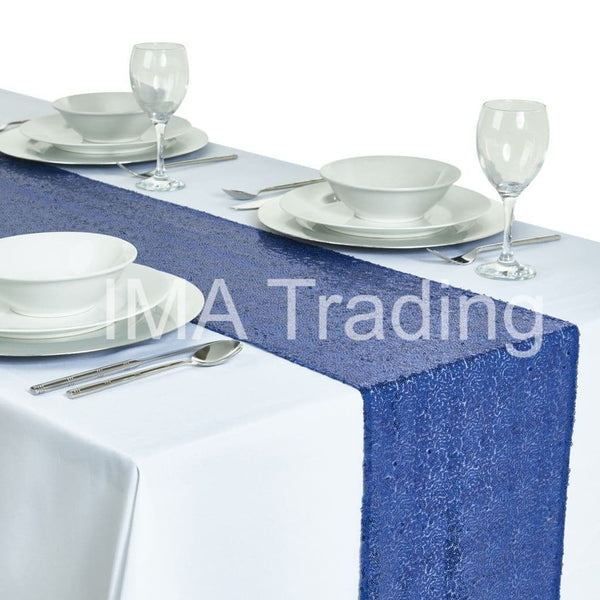 Royal Blue Sequin Table Runner - WAS £9.09!