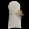 Sandstone Organza Chair Cover Sash 35cm