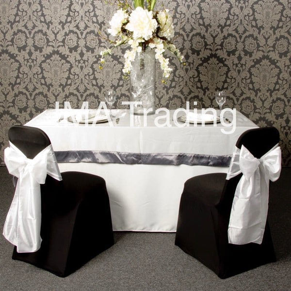 Silver Taffeta Border Organza Overlay