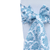 White & Denim Blue Flocked Taffeta