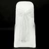 White flocked organza sashes'