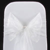 WHITE ORGANZA SASH 23cm